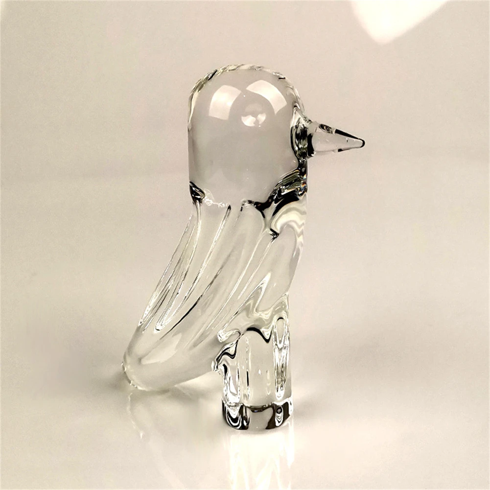 

Glass Crystal Bird Animal Figurines Vibrantly Ornaments Statue Bird Figurine Sculpture Art Craft Table Desktop Home Decoration