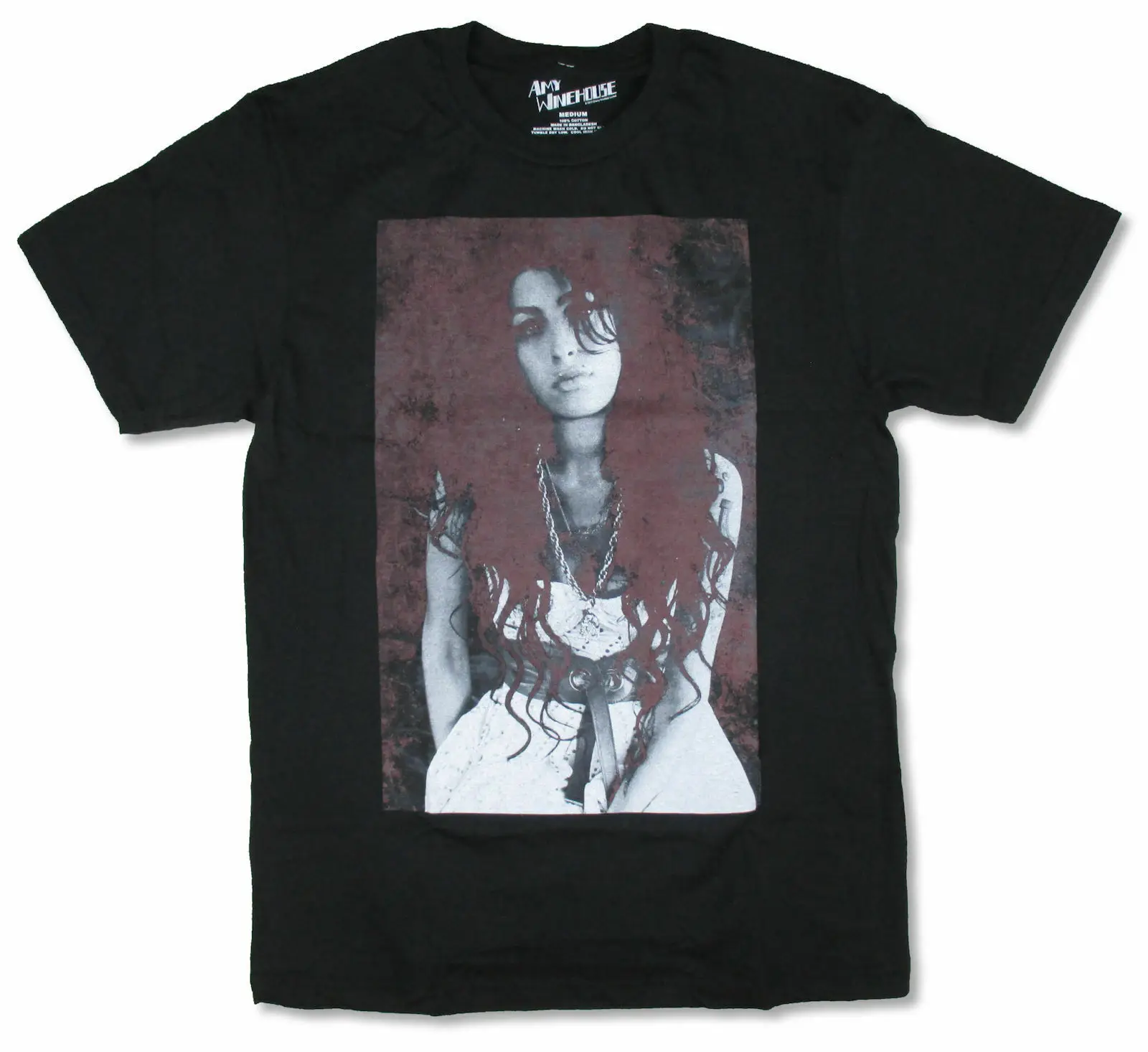 

Amy Winehouse Brown Portrait Photo Black T-Shirt NEW