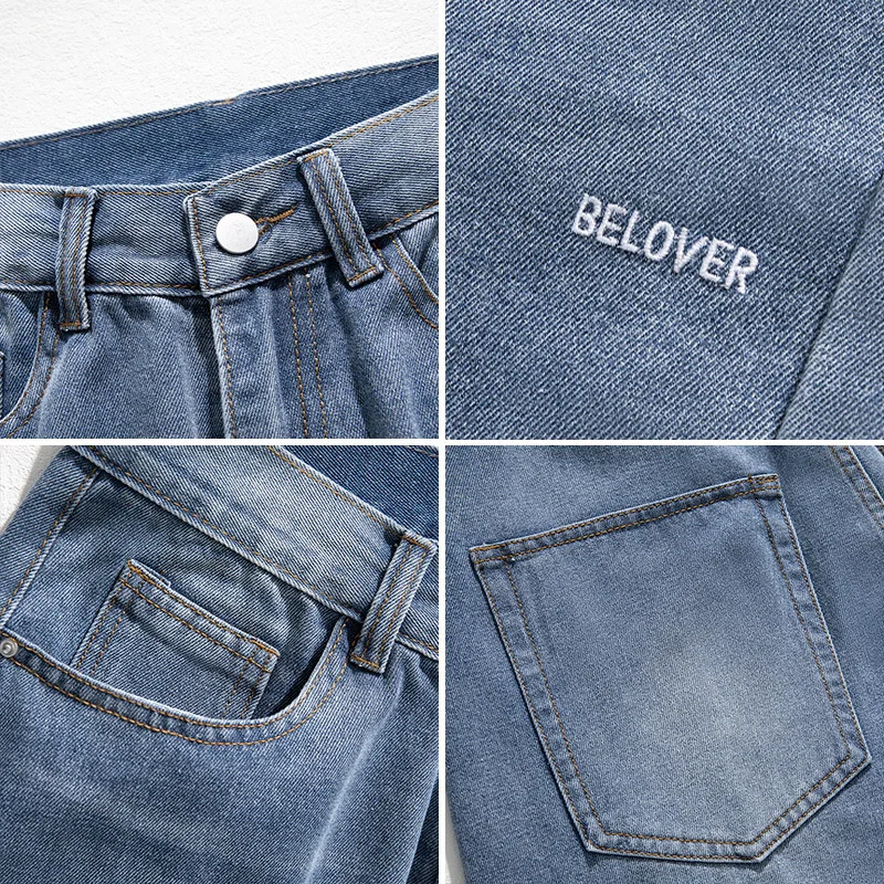 Cityboy Men's Wear Damaged Vintage Jeans Men's Vintage Wash Fashion Straight Tube Drape Loose Pants Oversize Versatile