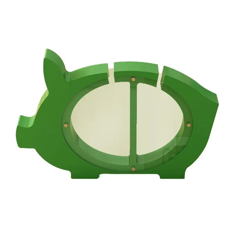 Деревянный банк для монет с дизайном мультяшной свиньи развивающий экономит на