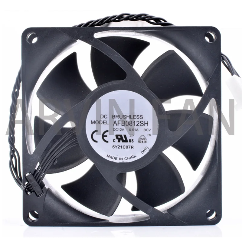 

Brand New Original AFB0812SH 8cm 8025 12V 0.51A Computer Desktop CPU Cooling Fan