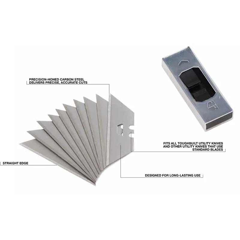 TOUGHBUILT Универсальное лезвие с рожком трапециевидное 5/30 шт. наборы лезвий для