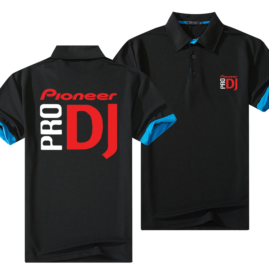 

Summer New Pioneer Pro DJ Brand Lapel Polo Fashion Men Cotton T-Shirts Casual Breathable Short Sleeve