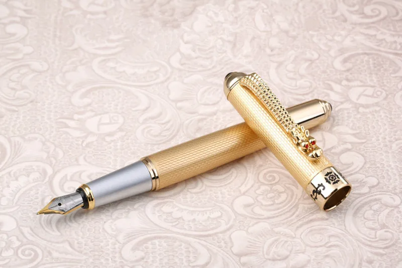 

JINHAO 1000 золотые Роскошные деловые перьевые ручки, новая офисная ручка для письма для бизнеса и школы