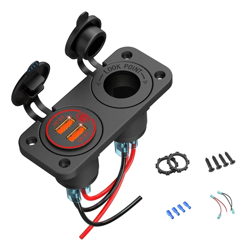 

Адаптер для автомобильного зарядного устройства, 3-гнездовой разветвитель сигарет с разъемом QC 3,0, автомобильное зарядное устройство для те...