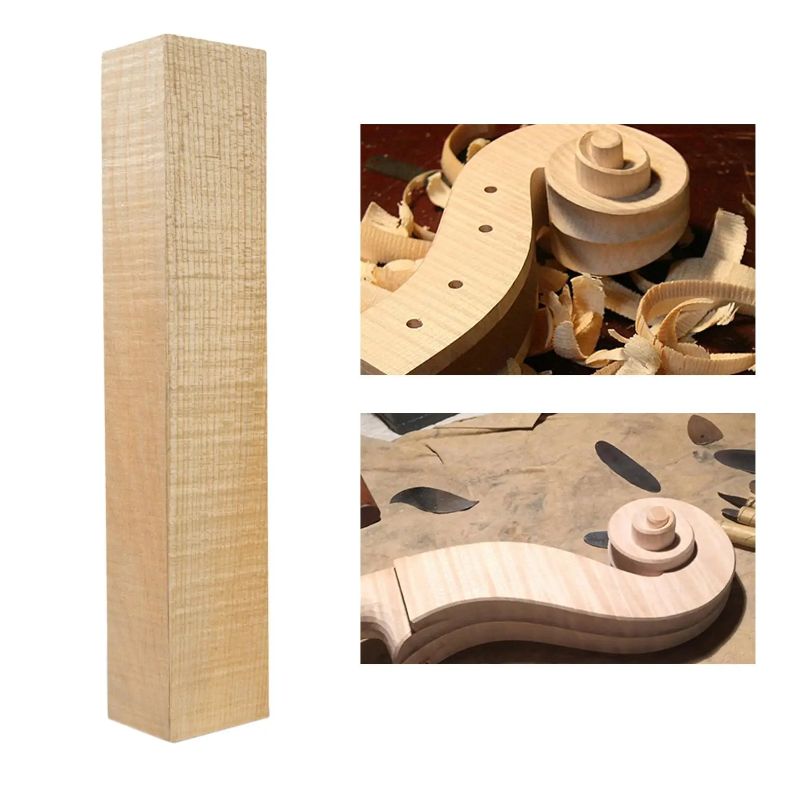 

Unfinished Violin Neck Headstock for DIY Parts Musical Instruments