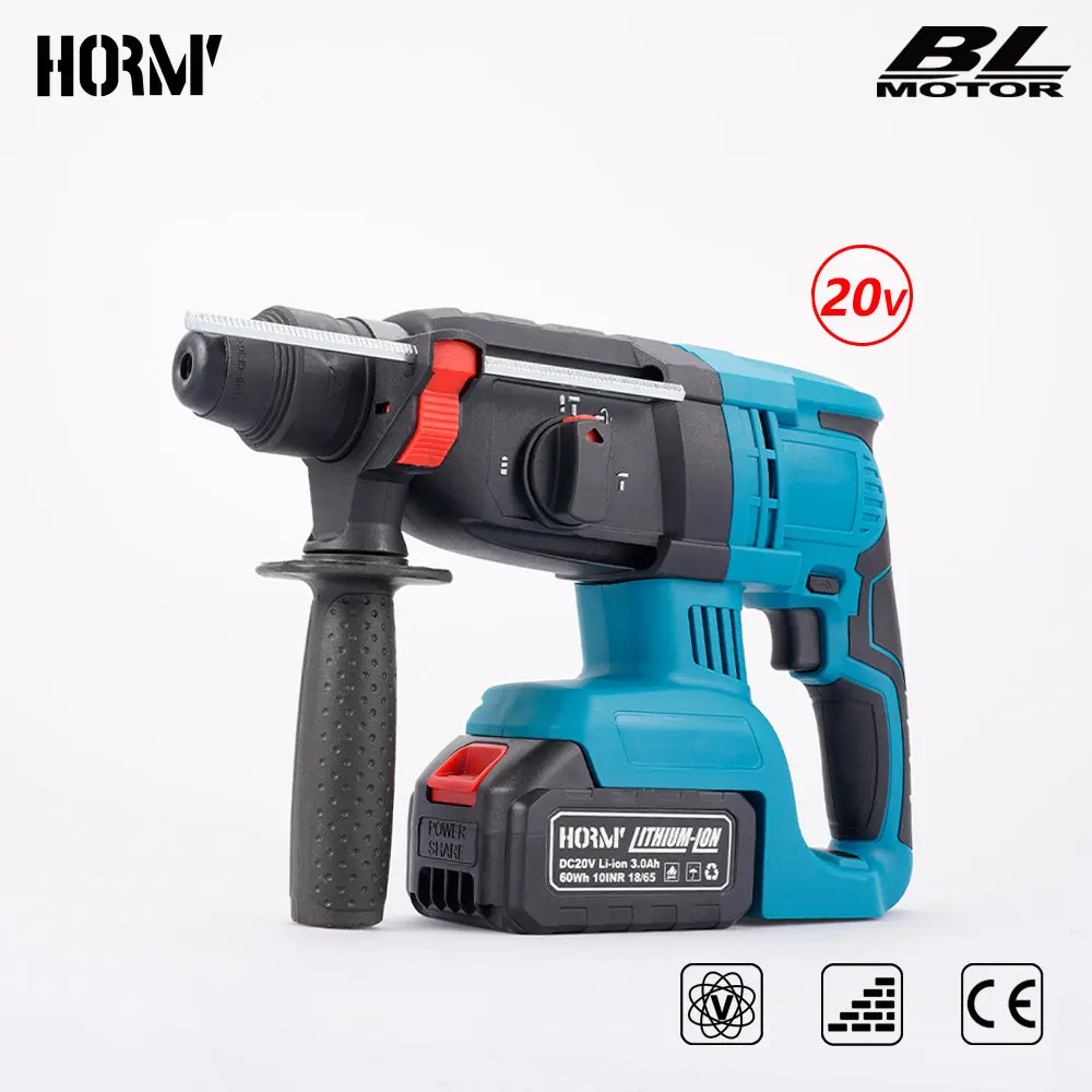 18V Brushless Electric Impact Dril Hammer Handheld Multifunction Rotary Rechargeable Power Tool For Makita 18V Battery
