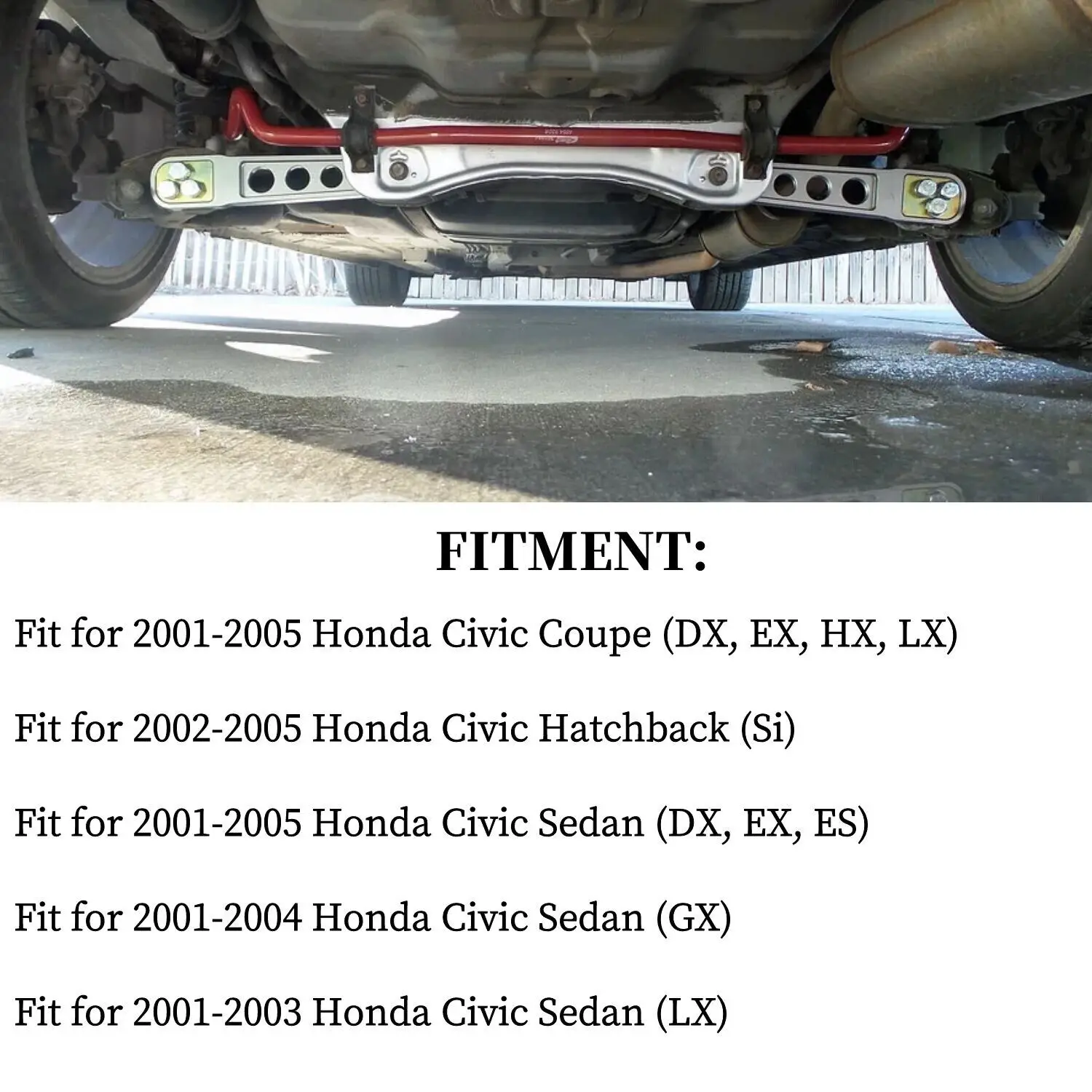 Фото Пара задних нижних рычагов подвески из алюминиевого сплава для Honda Civic DX ES EP3 EM 2001-2005 №3