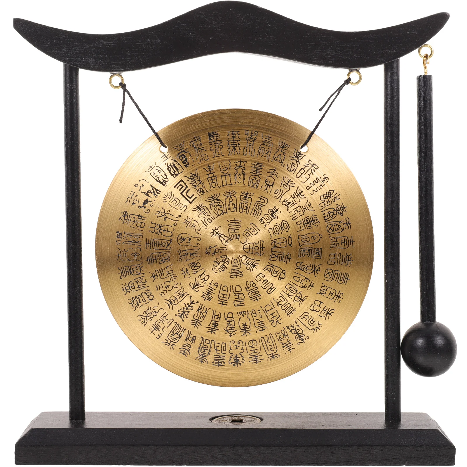 

Gong Percussion Instruments Copper Cymbals Asian Decor Table Gong Vintage Decor Gong Ornament Wind Chime Meditation Desk Bell