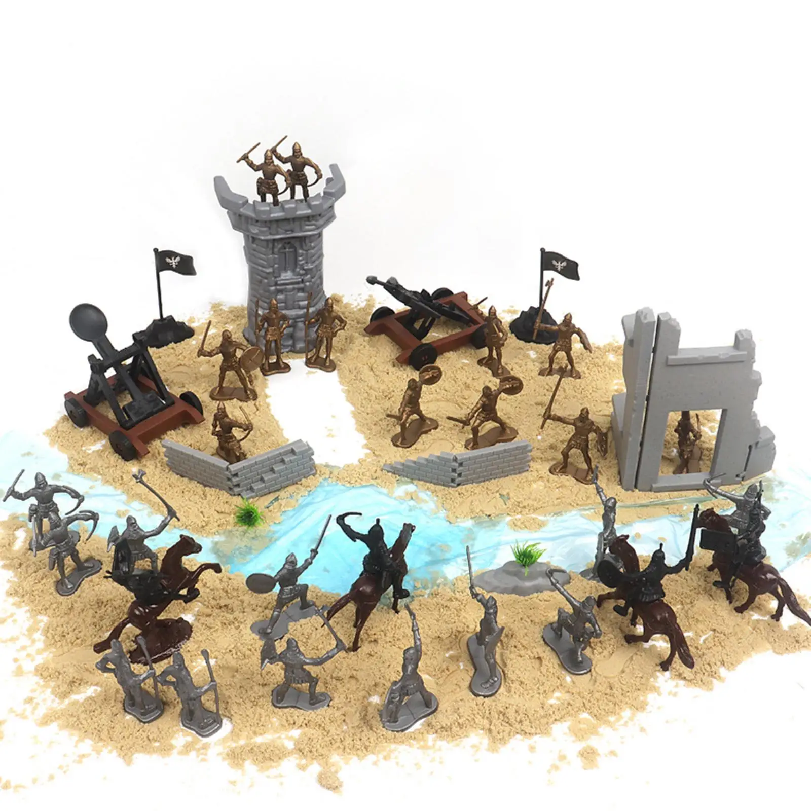 

Medieval Knight Soldier Play Figure Playsets Model DIY for Home Decoration