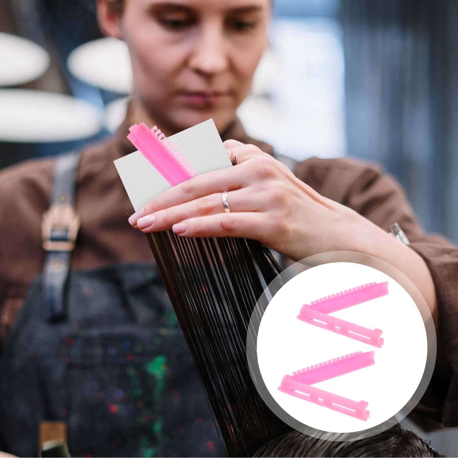 Стержень для химической завивки волос роликовый зажим объема зажимы