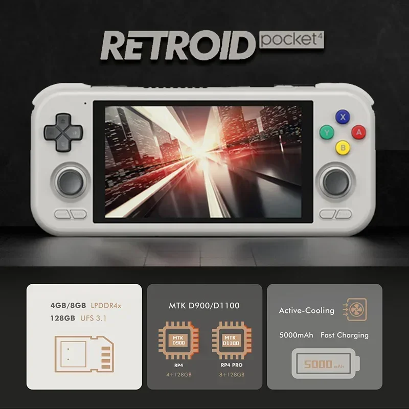 Retroid Pocket 4Pro RP4Pro Ретро портативная игровая консоль Игровые консоли 8G + 128G WiFi 4