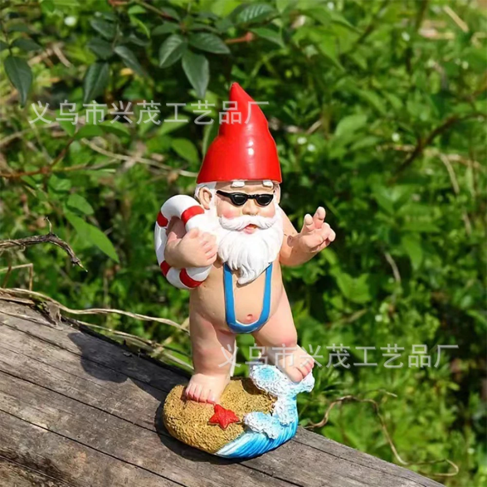 Белая скульптура для бороды плавания украшение стариков уличное двора сада