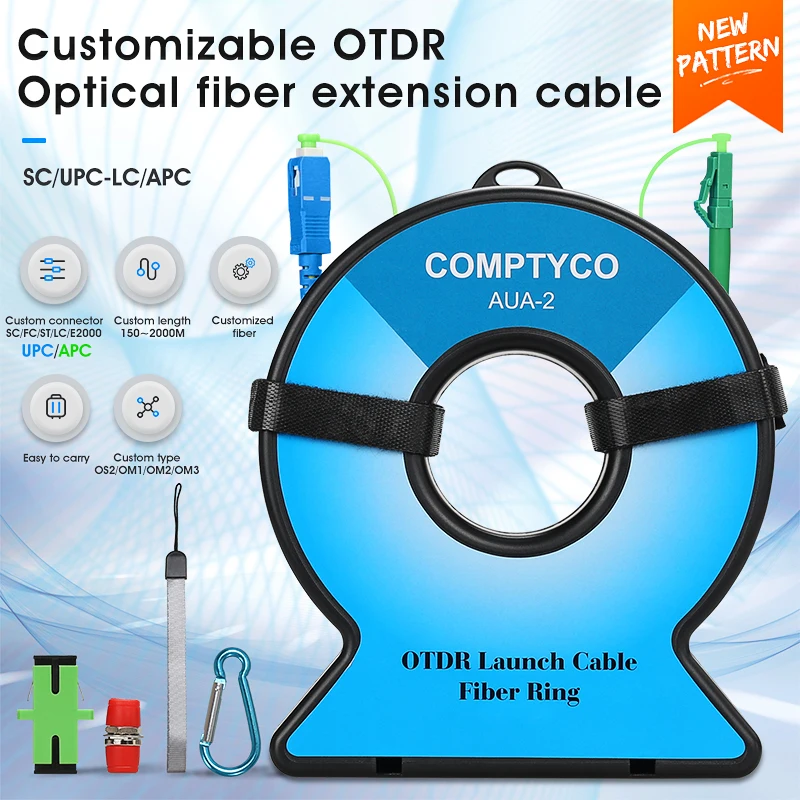 

150M~2000M (Optional) SC/UPC-LC/APC OTDR Launch Cable Single Mode OTDR Test Extension Cord OTDR Dead Zone Eliminator Fiber Ring