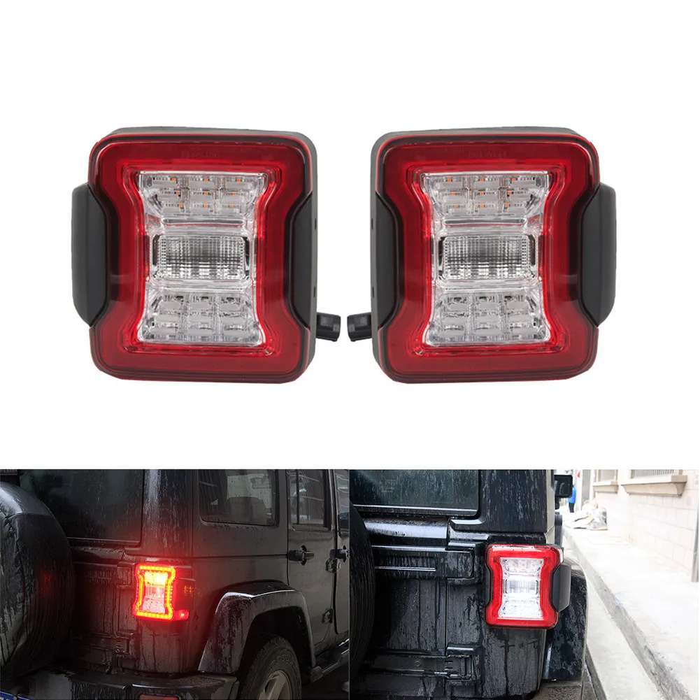 

LED Car Rear Headlight Tail Lights 2X For Jeep Wrangler JL 2018-2021 Accessories For Jeep Wrangler LED Headlights
