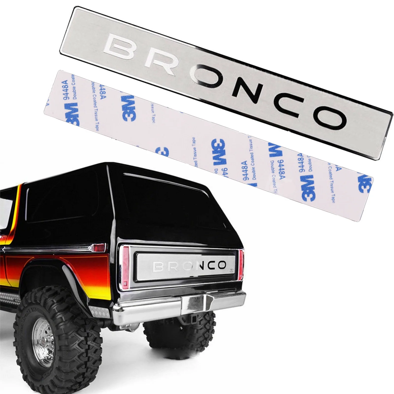 

Металлический значок с логотипом Bronco GRC, стальная пластина для Traxxas 1/10 TRX-4 Ford BRONCO Body