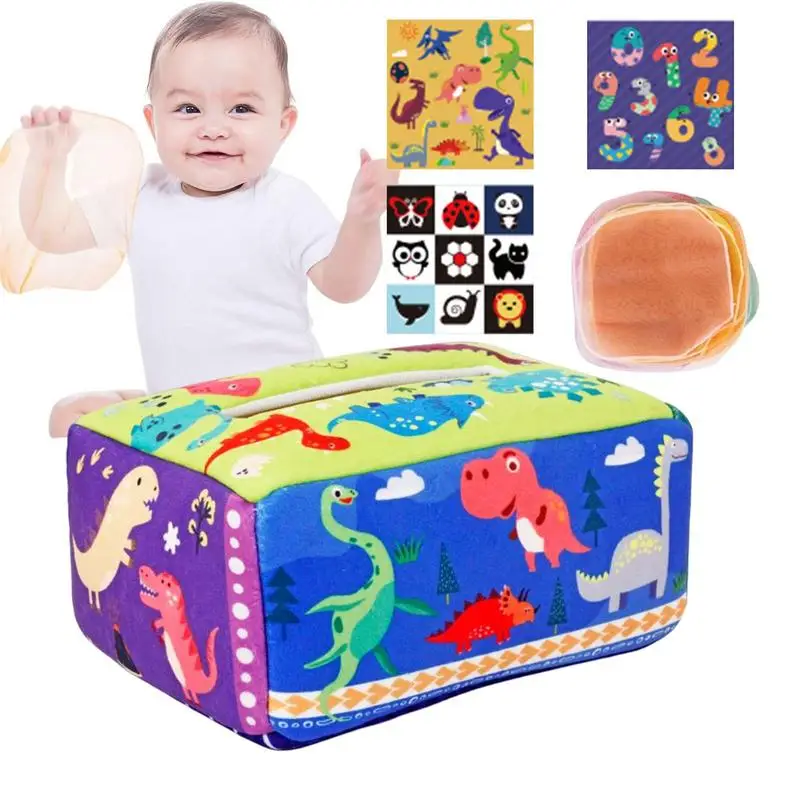 

Baby Montessori Boxes Baby Toys Infant Pull Along Tissue Box Montessori Toy 6-12 Months Development Sensory Toys Baby Game