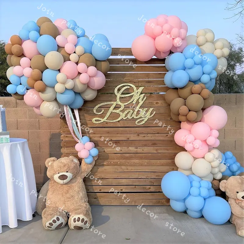 

Детский душ Oh Baby DIY GLOBAL Coffee пастельный синий розовый шар с надписью «Пол-флэш»