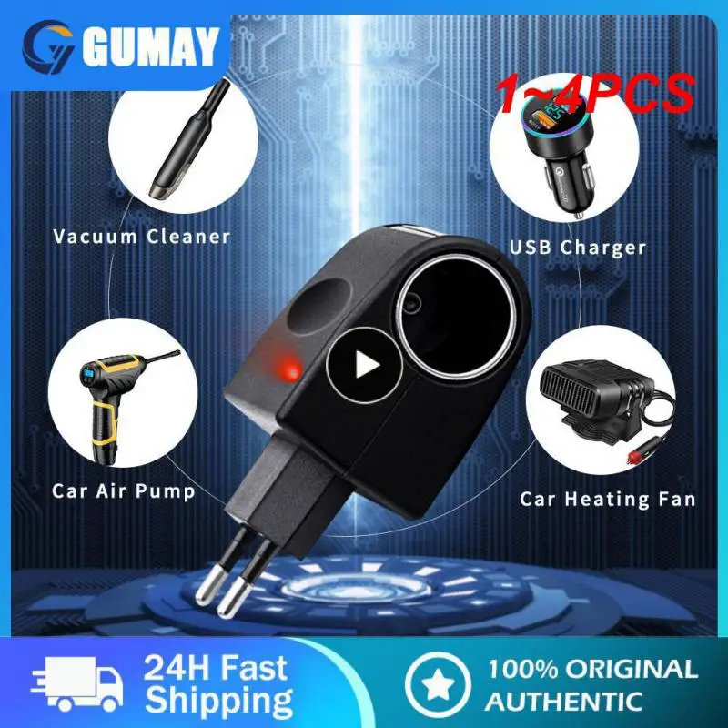 

1~4PCS 12V Car Cigarette Lighter Adapter Power Socket Automobile Vehicle Cigarette Lighter Power Plug 220V Car Accessories