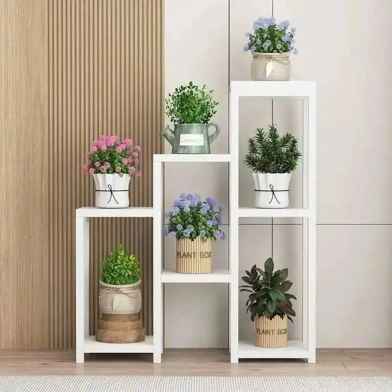 Фото Современная эстетичная полка-стеллаж для растений Plantenrek: для дома, балкона, гостиной. Легкий люкс, органайзер для цветов и растений. Мебель для дома. №3