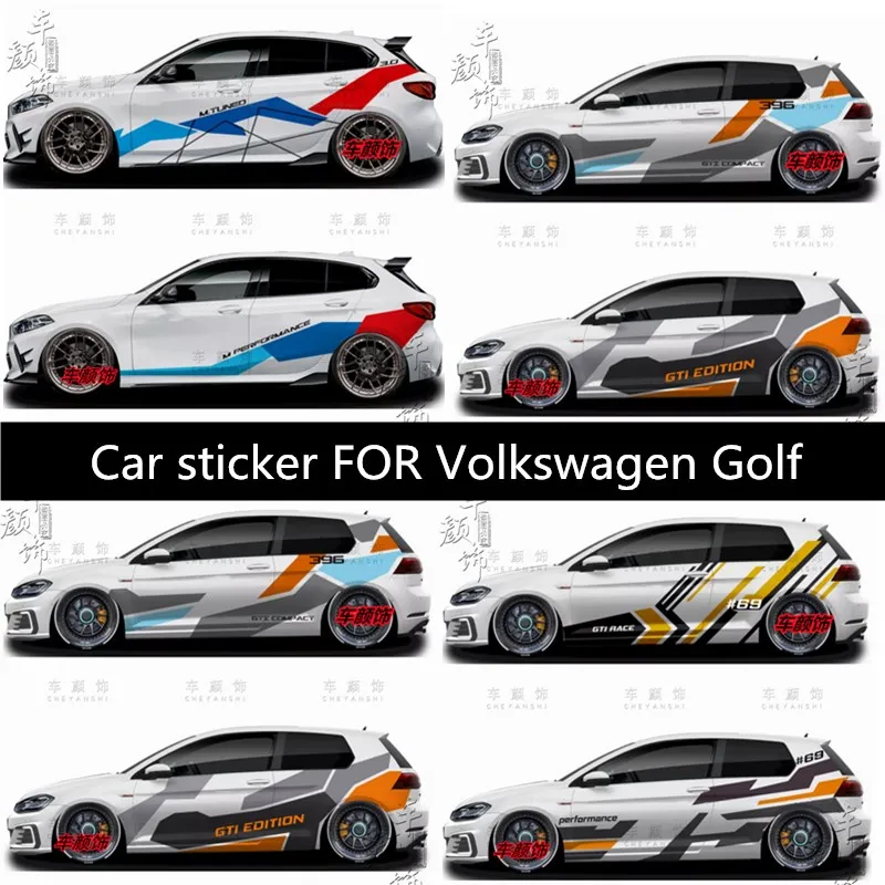 

Автомобильная наклейка для Volkswagen Golf 7 GTI Golf 8, модная спортивная Специальная модифицированная автомобильная пленка, аксессуары