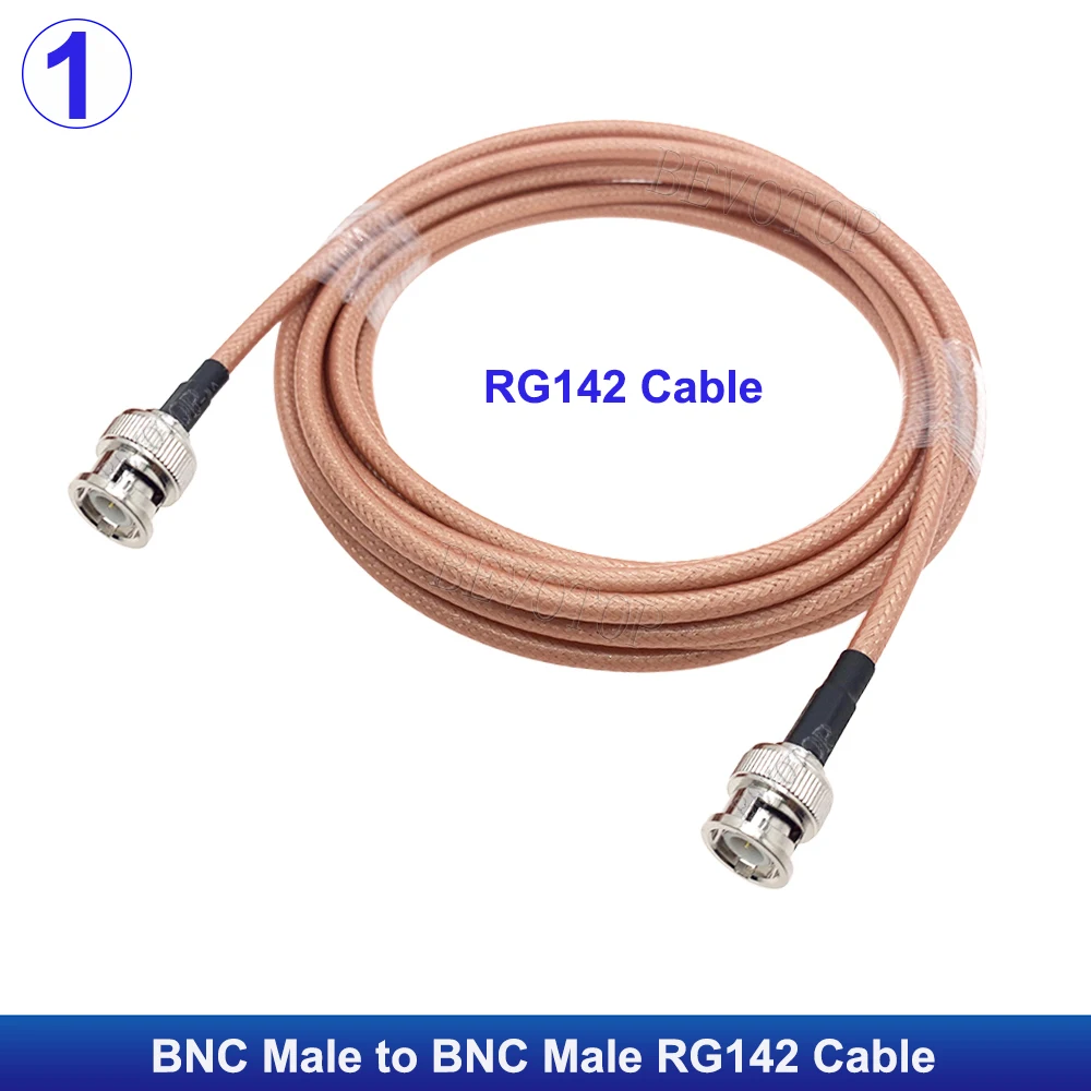 

1 шт. RG142 BNC штекер-BNC штекер/гнездо двойной экранированный коаксиальный кабель с низкими потерями BNC RG-142 50-3 Ом RF