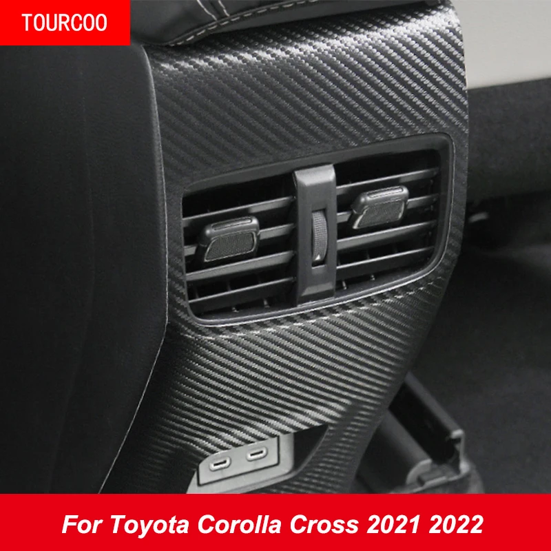 

For Toyota Corolla Cross 2021 2022 Co-Pilot Glove Box Rear Armrest Box Air Outlet Protective Leather Sticker Modified Accessorie