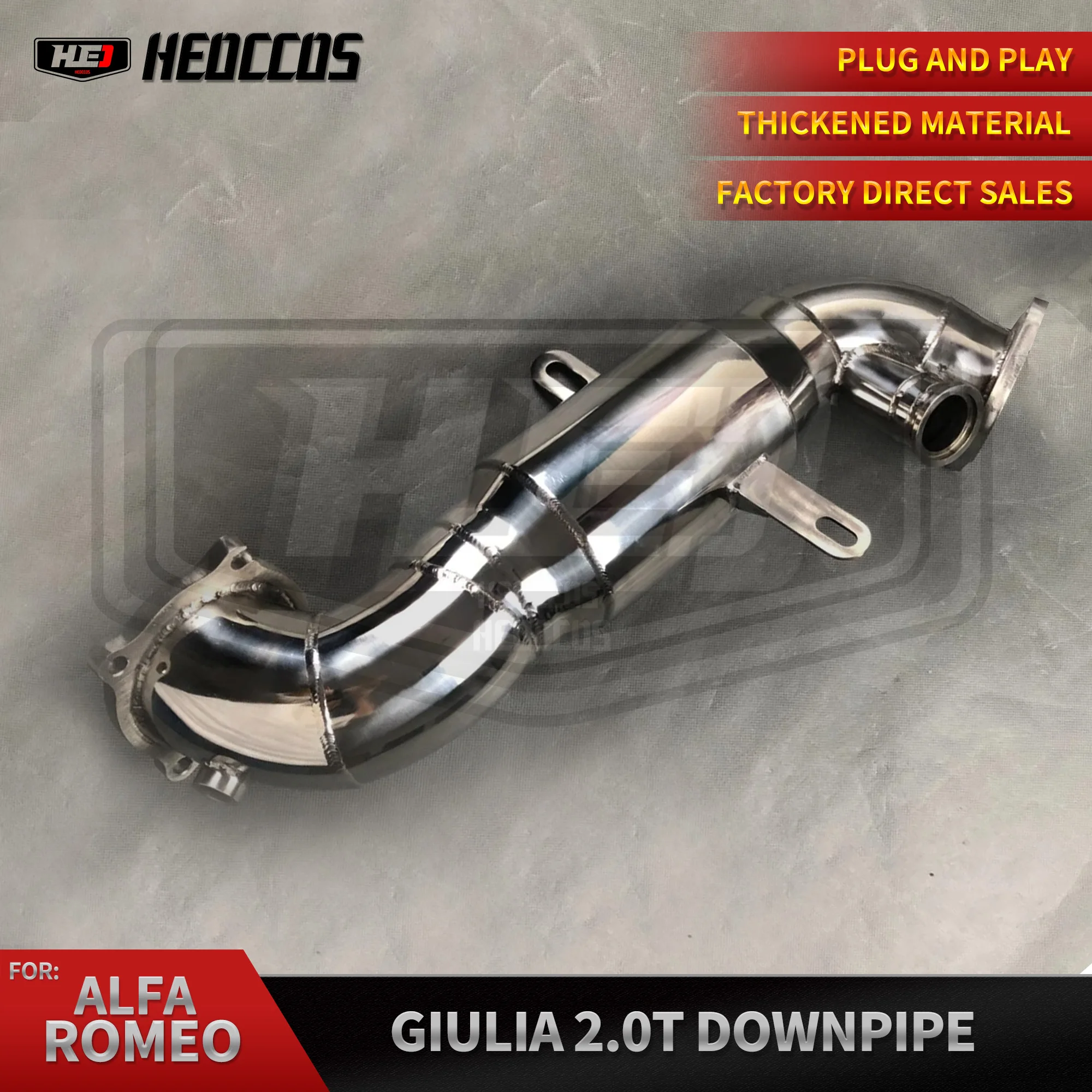 Выхлопная труба HEO из нержавеющей стали 304 для ALFA ROMEO Giulia/Stelvio 2.0T 2017-2019 выхлопная OBD V