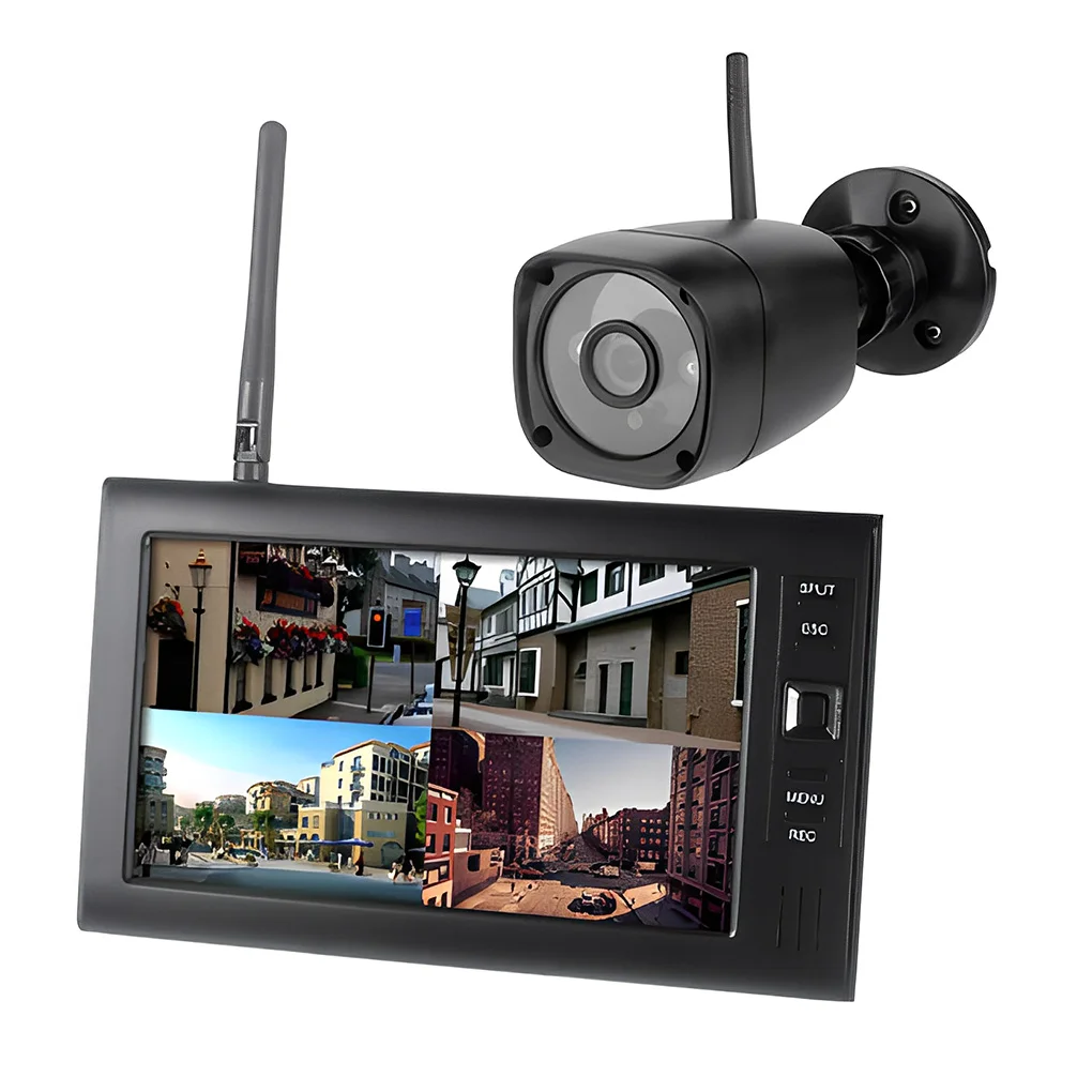 

US Plug Camera Security Infrared Camcorder Home Surveillance Displayer