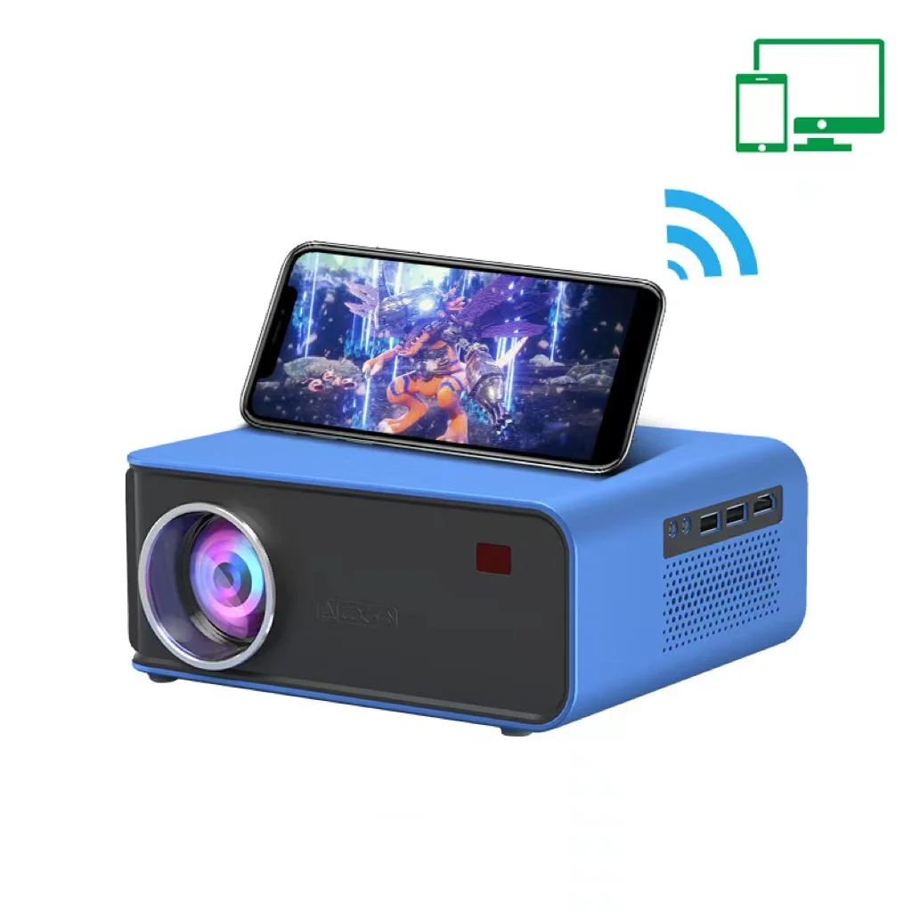 

T4 Projector Full HD 1080P Projector Native Mini LED 1024*600P Home Theater Portable Video 1200 Lumens LCD Smart Android WIFI