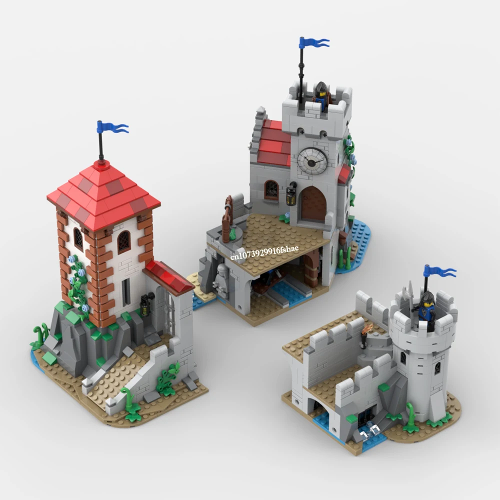 Новинка 1524 шт. строительные блоки MOC для европейской средневековой улицы с