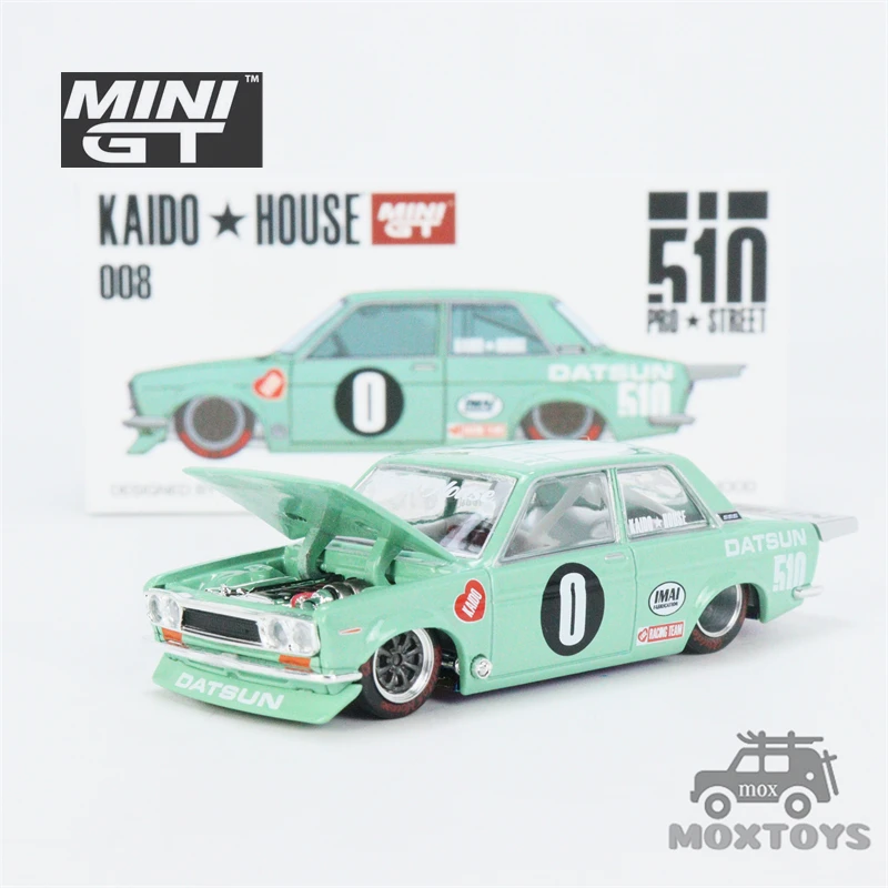 Kaido House x MINI GT 1:64 Datsun 510 Pro Street KDO510 MJ Exclusive LHD Diecast Model Car