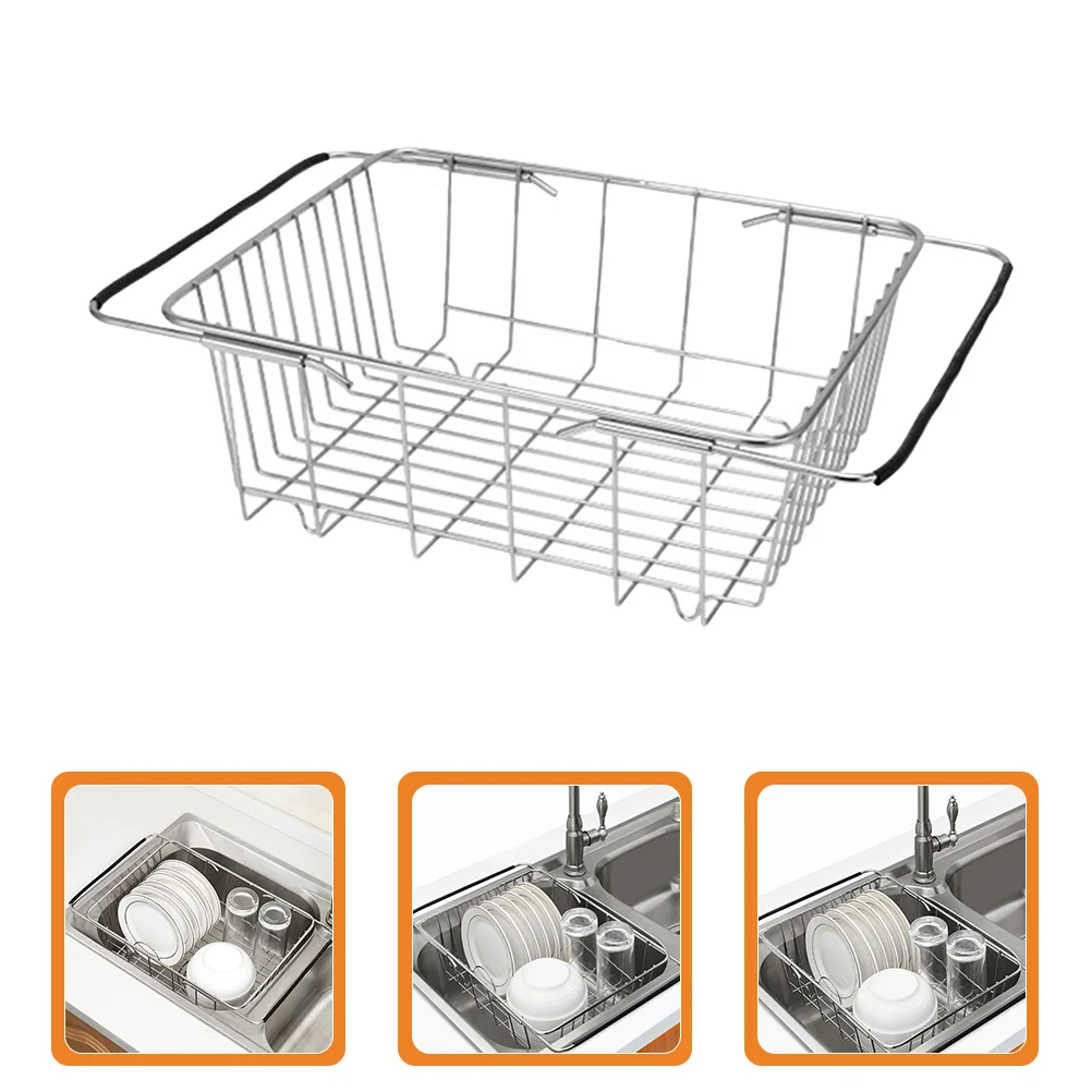 

Stainless Steel Dish Drying Rack Large Expandable Sink Dish Drainer Dish Rack
