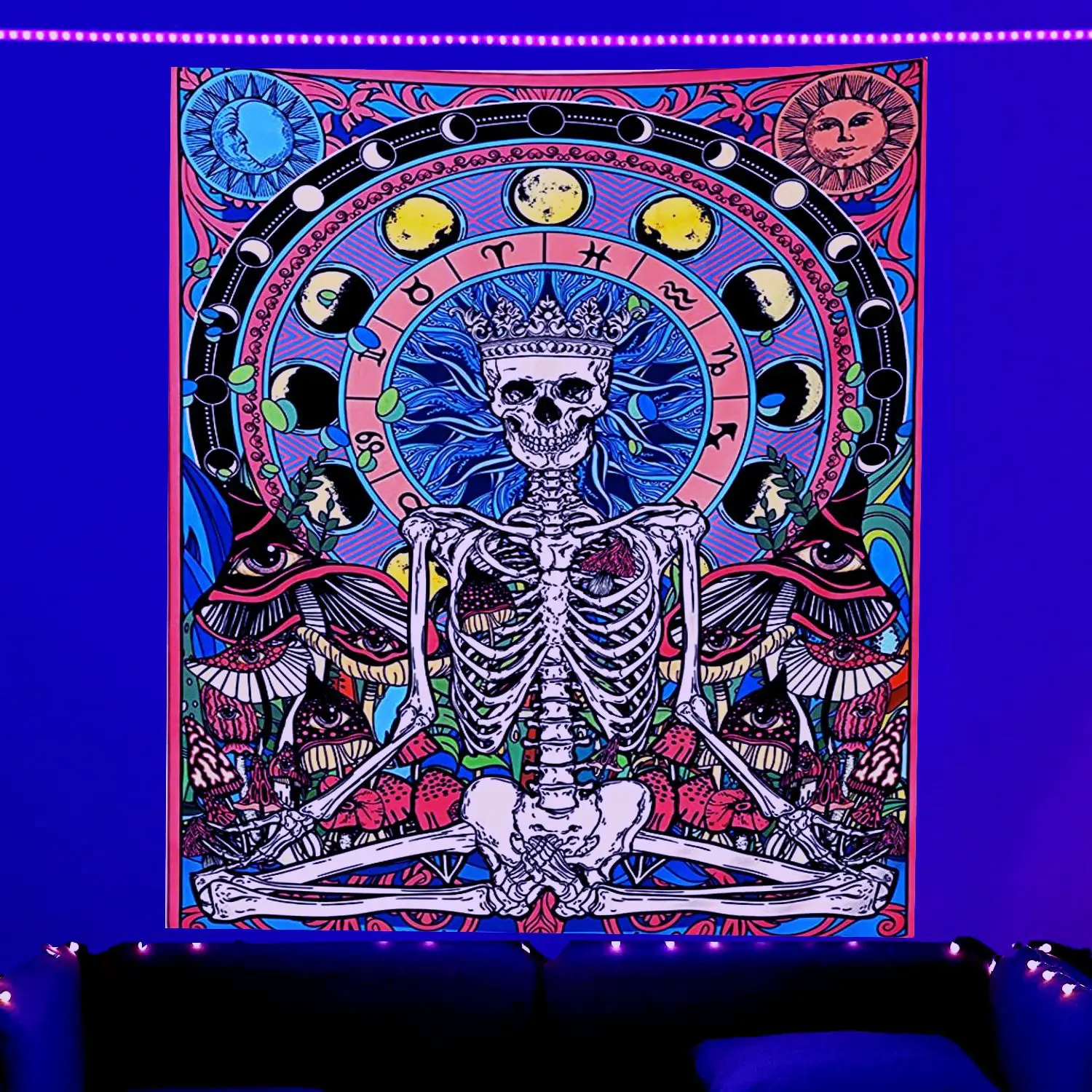 

Gobelin Skull Tapestries Dormitory Wall Room Decor Hogar Tapestrys Kawaii Wall Decor Tarot Witchcraft Aesthetic Decoration Cloth
