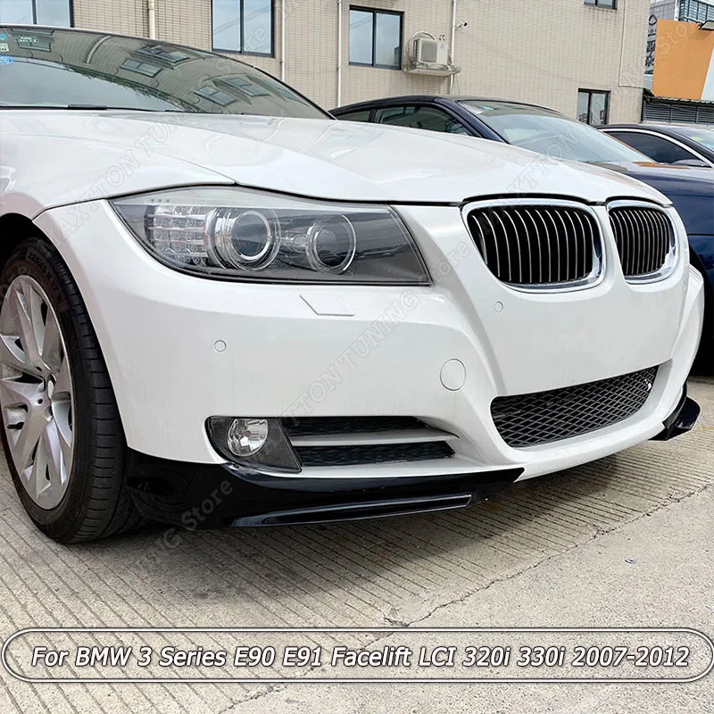 

Диффузор для переднего бампера BMW 3 серии E90 E91 Facelift LCI 320i 330i 2007-2012 глянцевый черный ABS