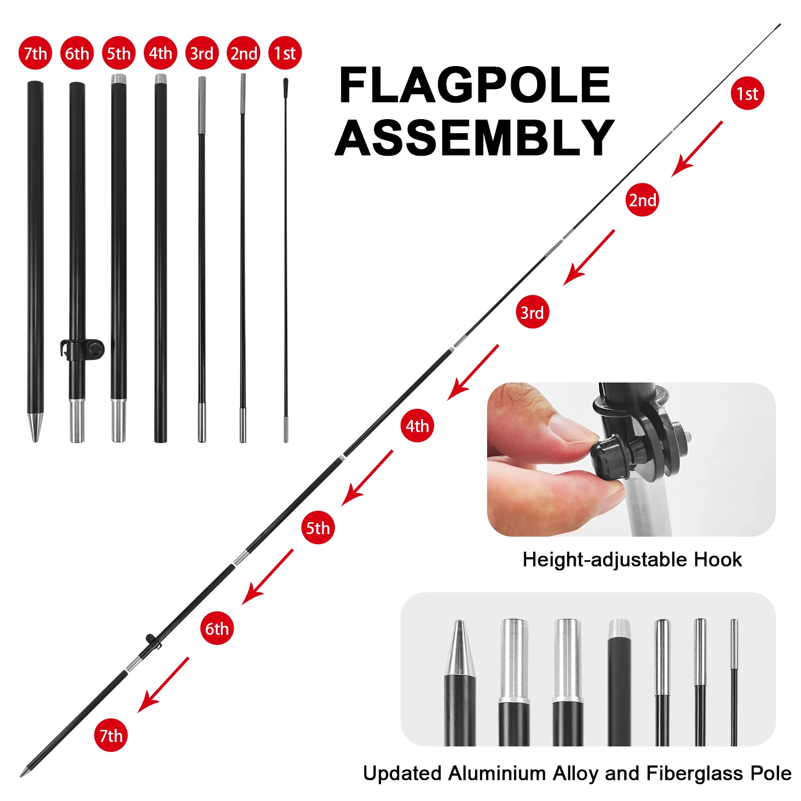 FSFLAG 1 шт. 280 см флаг с перьями-сэндвиками наружный баннер для рекламы украшение