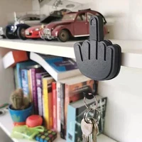 retractable middle finger hook key holder multiple shapes wall mounted paste creative room decoration clothes rack home gadgets