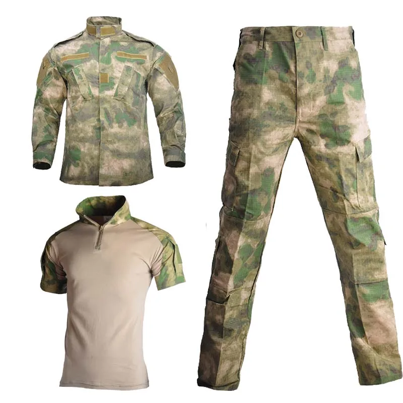 Military Uniform Tactical Uniform Airsoft Paintball Multicam Ghillie Suit Camo Army Combat Shirt Hunting Clothes Jacket+ Pants