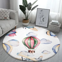 cute hot air balloon cactus round rugs kawaii cartoon carpet home living room bedroom bathroom floor mats print decorate carpet