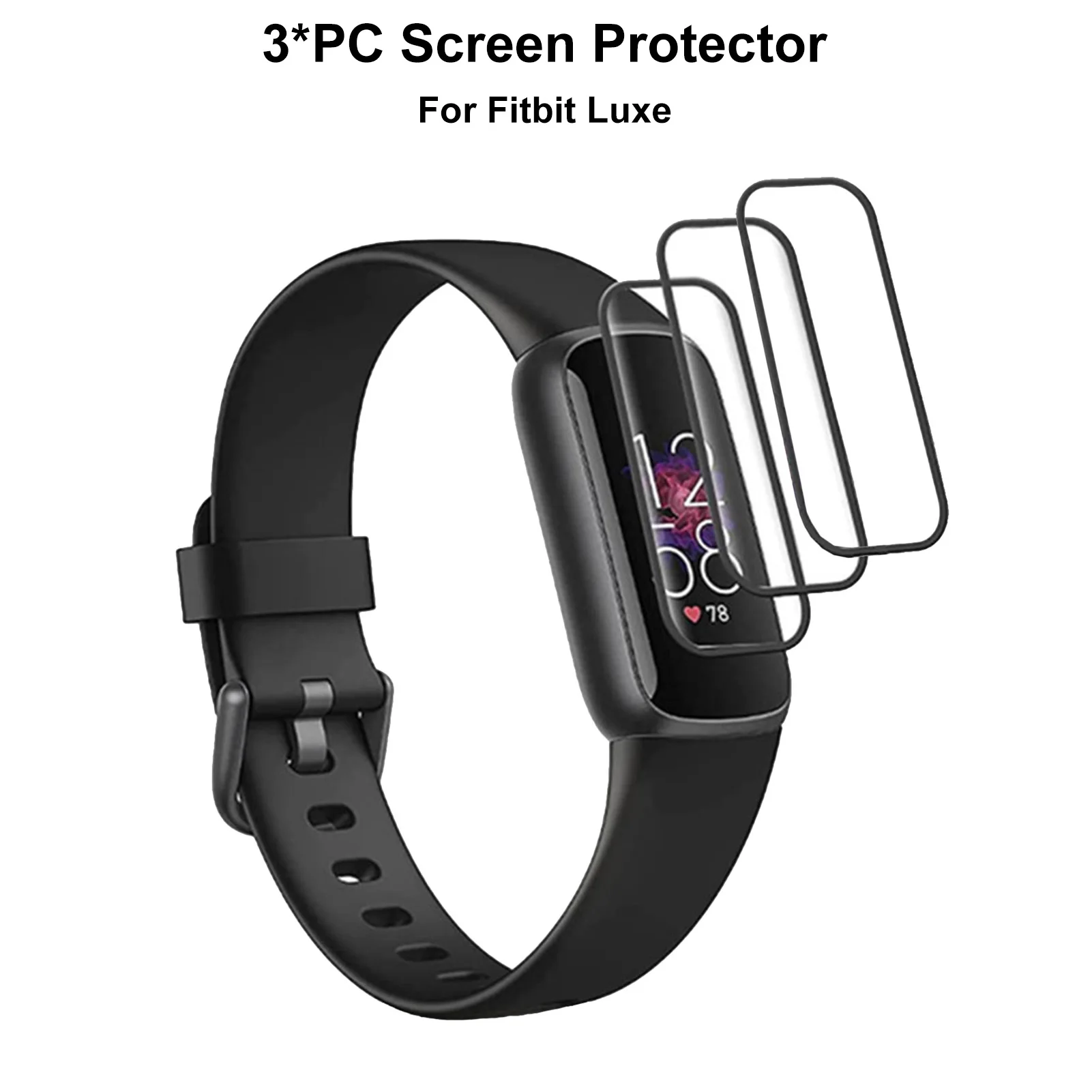 

3D Curved Full Screen Protector Waterproof For Fitbit Luxe Smart Watch Accessories Anti-scratch Full Coverage Protective Film