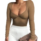 Облегающие сексуальные женские черные боди с глубоким V-образным вырезом, хлопковые ребристые трикотажные красные комбинезоны, Вечерние боди, летние облегающие комбинезоны GV261