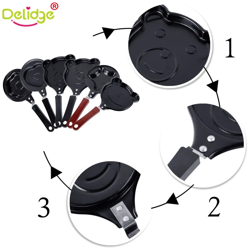 Delidge 1 шт. Мини-Сковорода для жарки яиц чугунная форма яичный блин цветок медведь