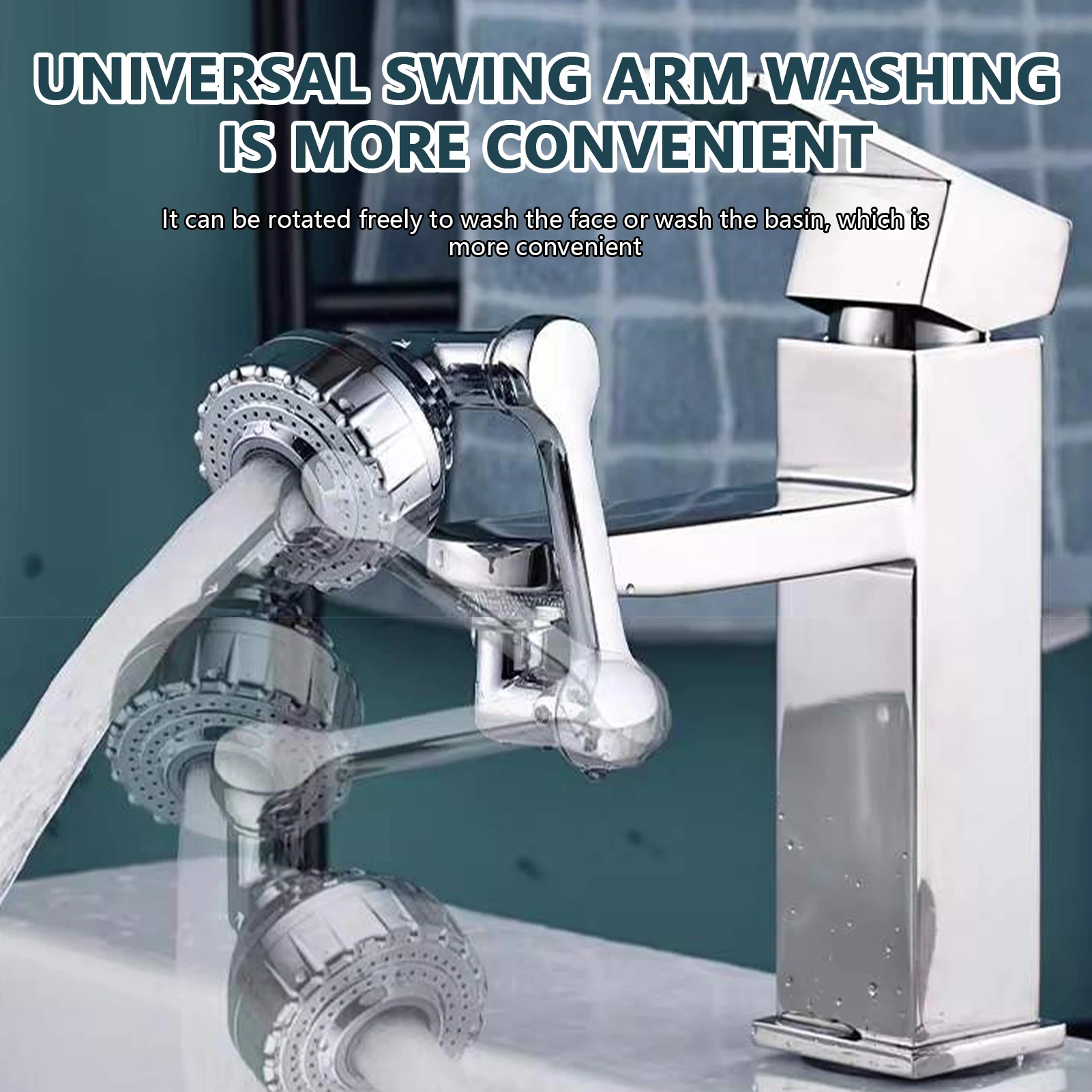 

Universal Rotating Faucet Extender 1080 Swivel Faucet Aerator Splash Filter Kitchen Tap Extend 1080 Swivel Faucet Aerator With 2