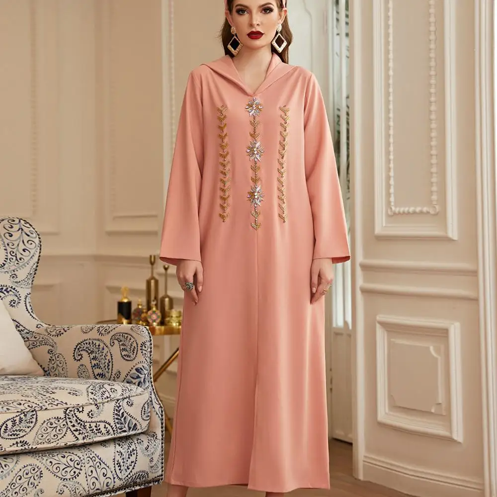 

Eid Mubarak Abayas для женщин мусульманская Мода Abaya Дубай Турция кафтан арабский хиджаб платье мусульманская одежда Djellaba женский халат