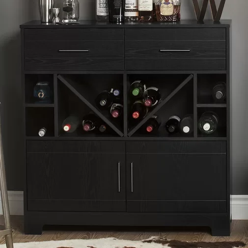 Фото Wohnzimmer Hochwertige Moderne Weinbar Schrank Moderne Holz MDF Wein Regale Für Esszimmer №1