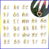 1 9 a z alphabet punk nail art charms hoop heart pierced zircon alloy nail jewelry 3d dangle metal nail art decoration