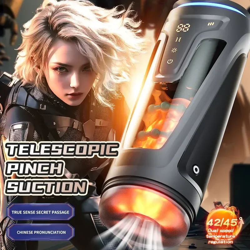 Автоматический телескопический сосущий Мужской мастурбатор чашка секс-машина