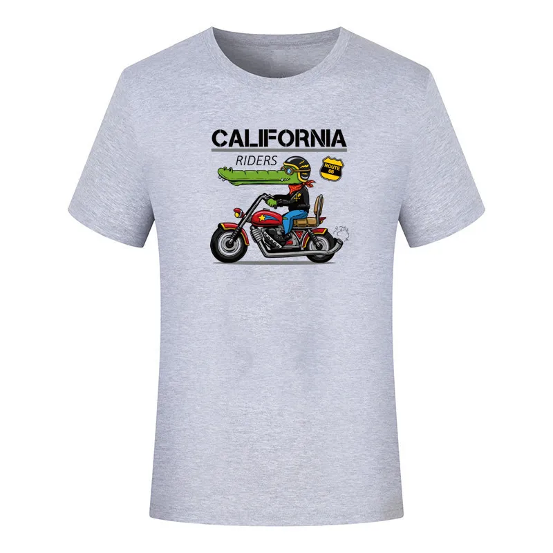 

Summer all-match trendy fashion short-sleeved men's casual simple crocodile print T-shirt
