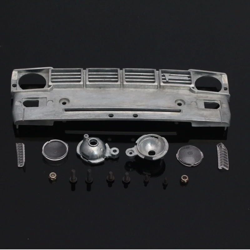 Металлическая Передняя лицевая Воздушная решетка W/светильник комплект пряжки для 1 10 Rock Crawler Truck Trail Finder 2 шасси Hilux Bruiser