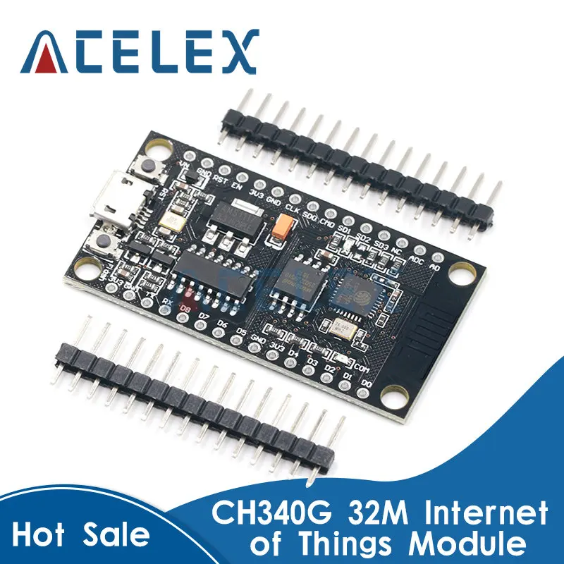 Плата разработки беспроводного Интернета для WeMos D1 USB NodeMcu V3 CH340G CH340 ESP8266, модуль 32 Мб для Arduino IDE IIC I2C SPI